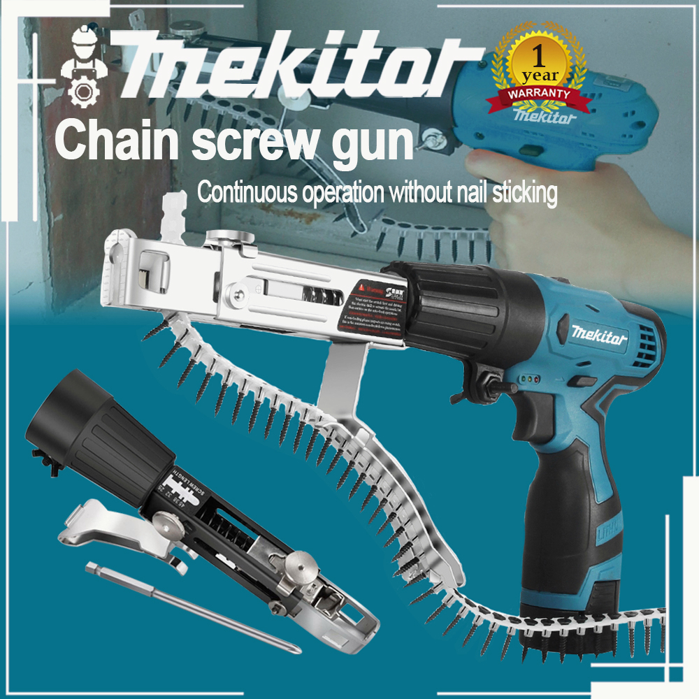 Automatic Chain Nail Gun Adapter Screw Gun for Electric crodless Drill