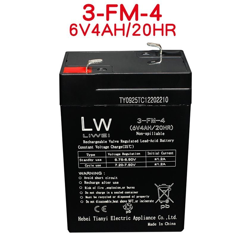 LW Liwei battery 3FM4 6V4AH/20HR toy car children's car electronic