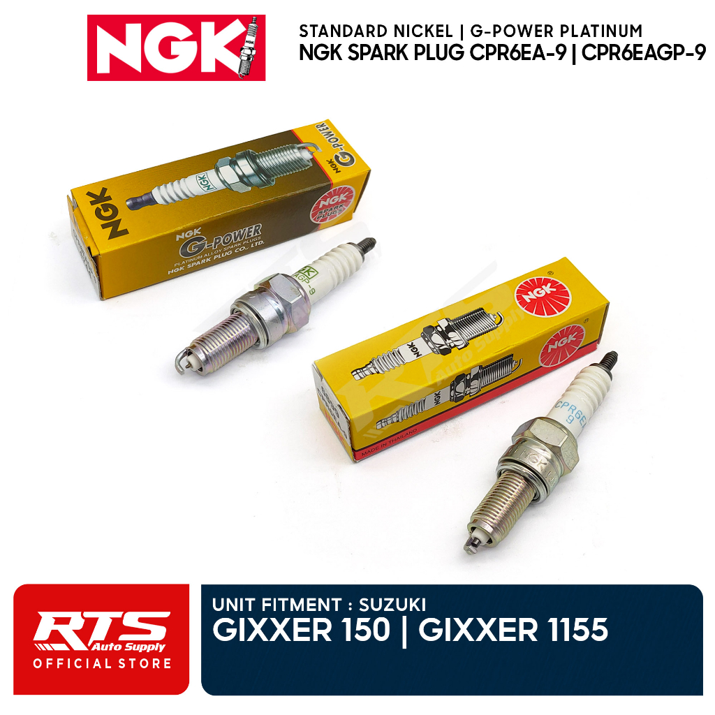 NGK Spark Plugs Motorcycle Standard GPower Suzuki Gixxer 150 155 CPR6EA9 CPR6EAGP9 2 Options
