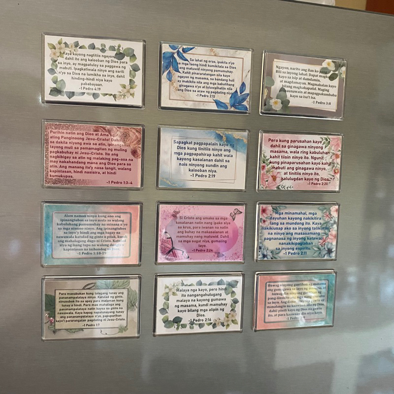 Aklat ni Pedro / Peter Bible Verses Acrylic Refrigerator / Fridge