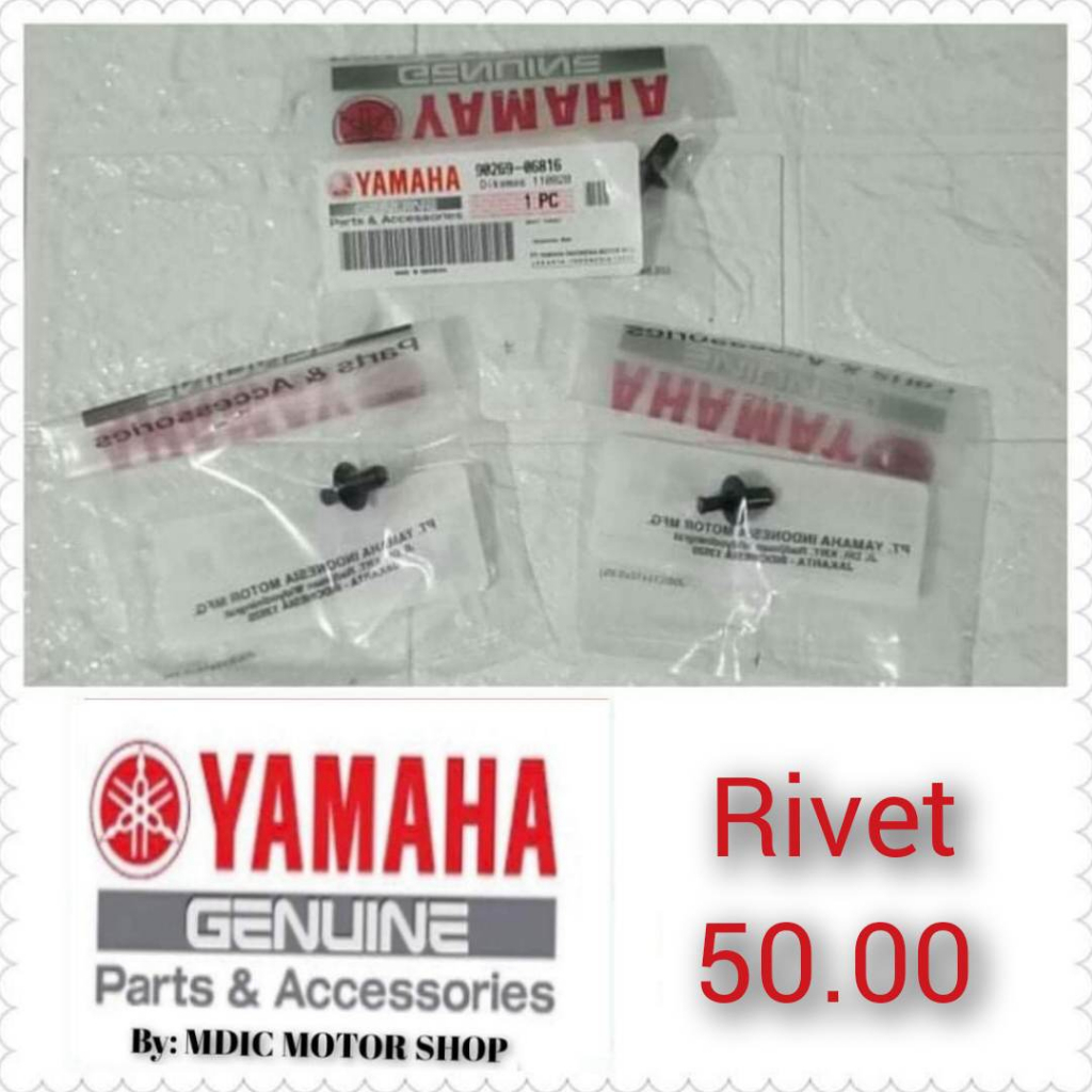 RIVET FOR AEROX V1,V2 ANF NMAX V1,V2 YAMAHA GENUINE PARTS | Shopee ...