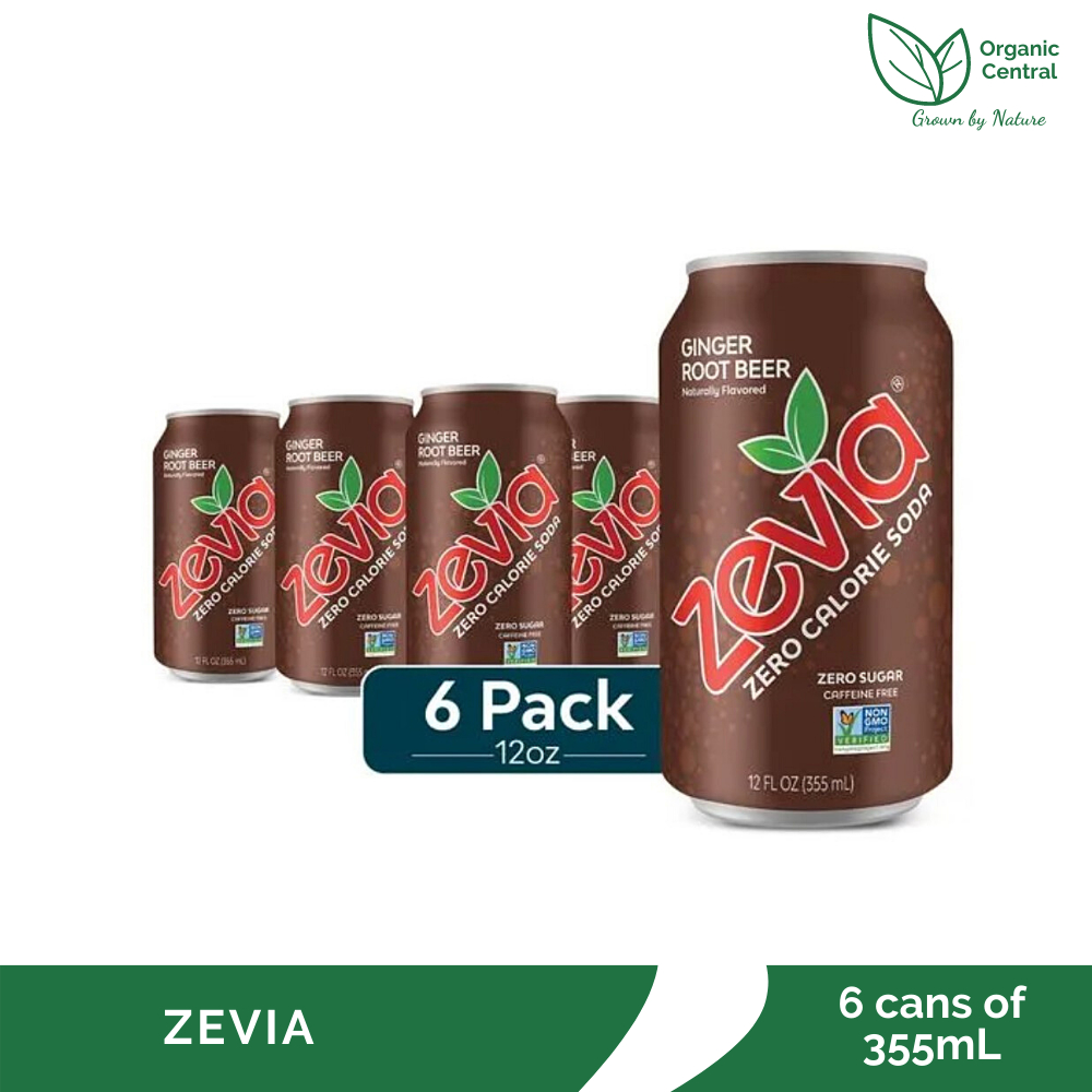 Zevia Ginger Root Beer Soda Bundle of Six (6) 355mL Shopee Philippines