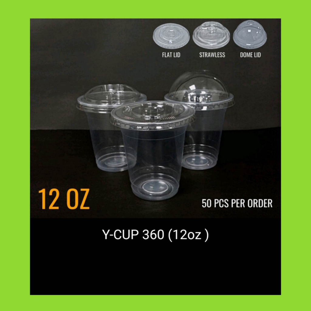 Y Cup Plastic Pp Milk Tea Cups 12oz 16oz 22oz 50pcs Flat Lid Strawless Lid Dome Lid 9991