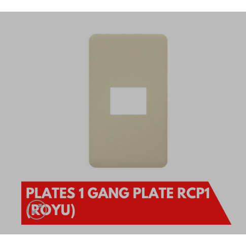 PLATES 1 GANG PLATE RCP1 (ROYU) | Shopee Philippines