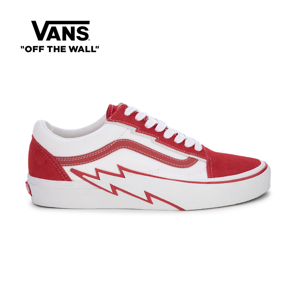 Red vans old hot sale skool men