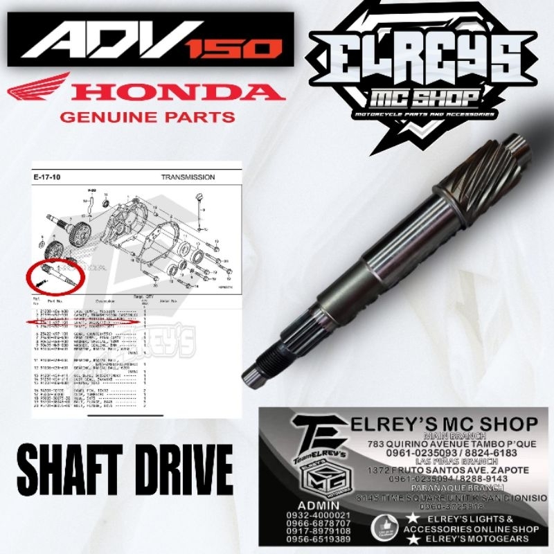 STOCK SHAFT DRIVE FOR ADV& PCX 150 | Shopee Philippines