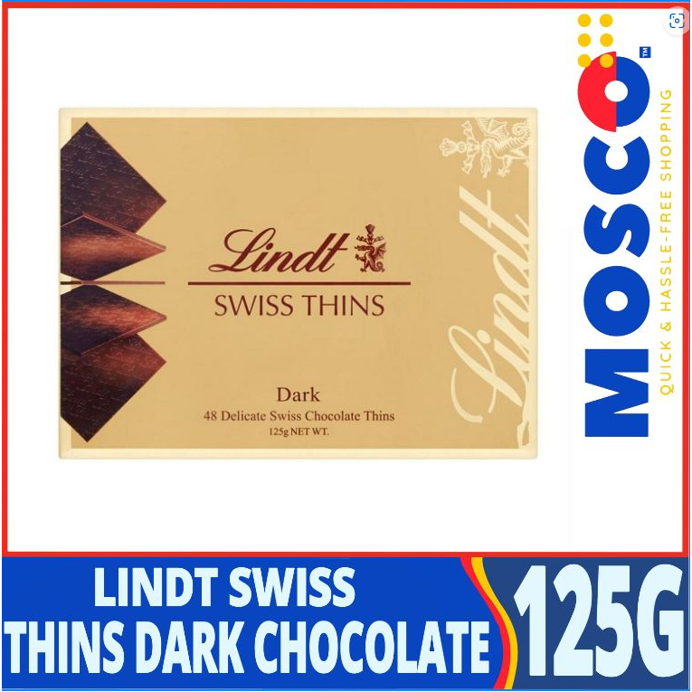 Lindt Swiss Thins Dark Chocolate 125g Shopee Philippines