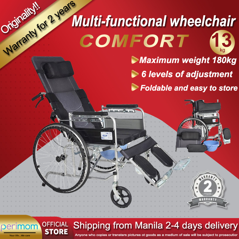 wheelchair for adult with toilet Folding Lightweight chair wheel for elderly heavy duty with