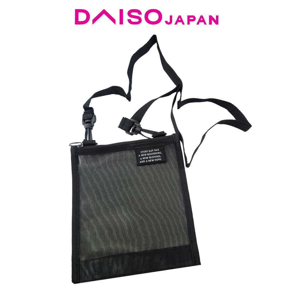 Daiso Black Rectangular Mesh Shoulder Bag Shopee Philippines