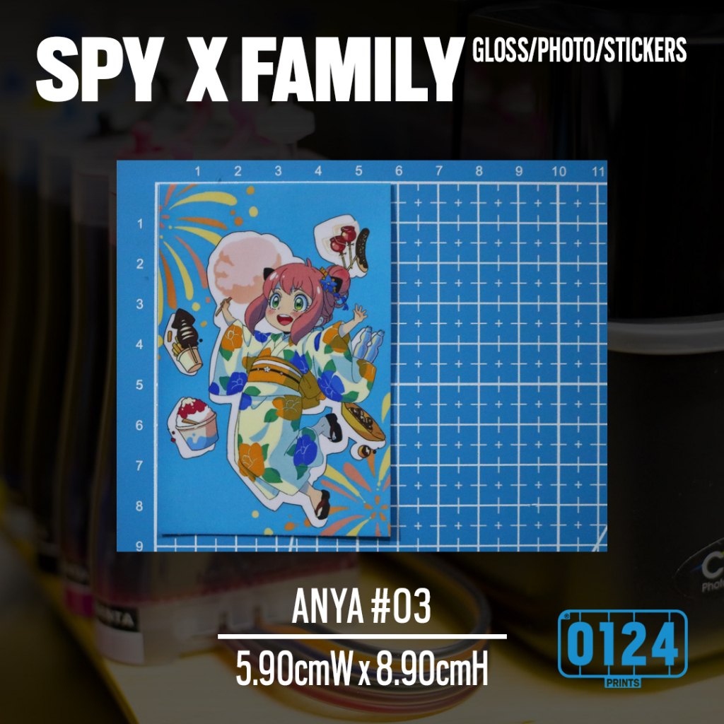 3/5 LAPTOP ANIME STICKERS ANYA & YOR SPYXFAMILY PHOTO GLOSSY ...