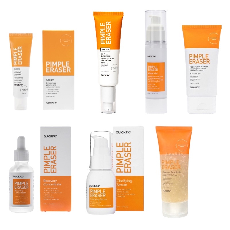 Quickfx Pimple Eraser variants Serum Cream Soap Toner Gel Cleanser Face