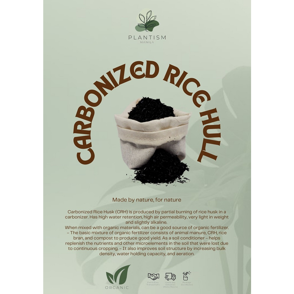 Carbonized Rice Hull 250g - Plantism Manila | Shopee Philippines