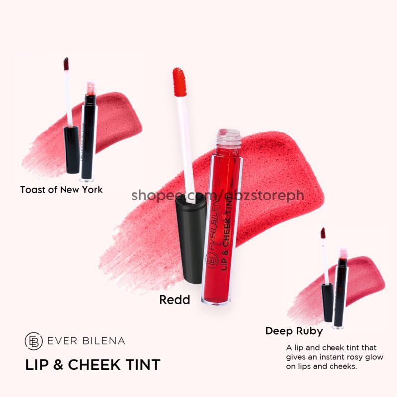 EB Lip & Cheek Tint infused with Vitamin E & Glycerin by Ever Bilena