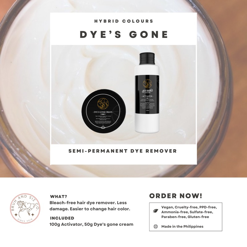 HYBRID COLOURS HAIR DYE REMOVER (Dye's Gone Back to Blonde Base) ON