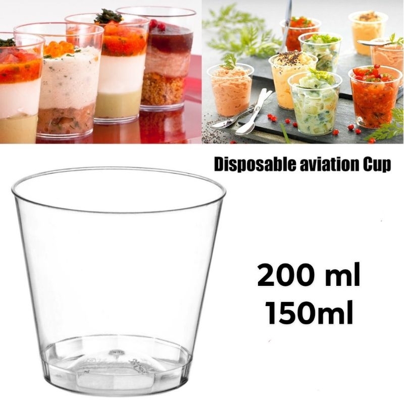 disposable plane airline cup dessert party jello acrylic cup wedding ...