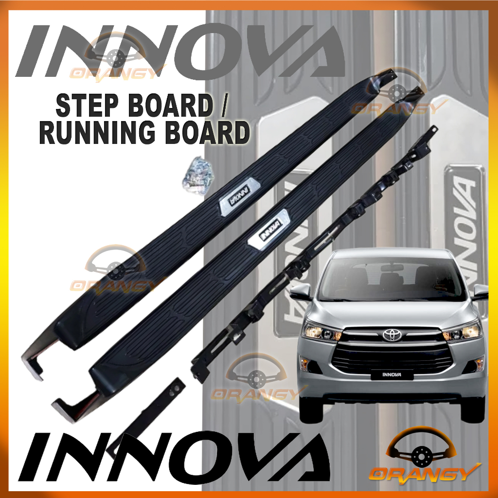 Toyota Innova 2016 To 2024 Oem Black Chrome Stepboard 2018 2019 2020