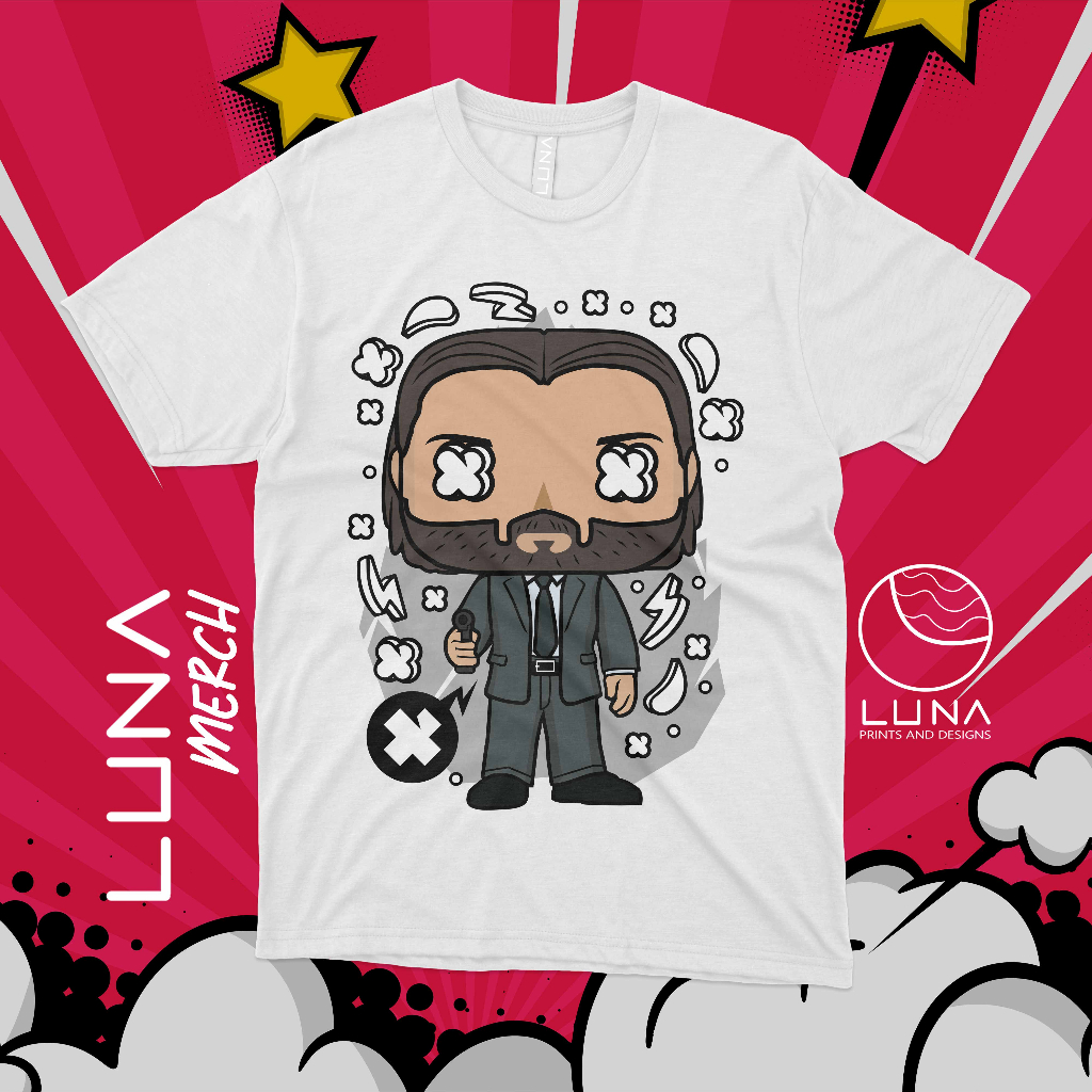 Pop Art- John Wick | Keanu Reeves - Funko pop Chibi Shirt - The Luna ...