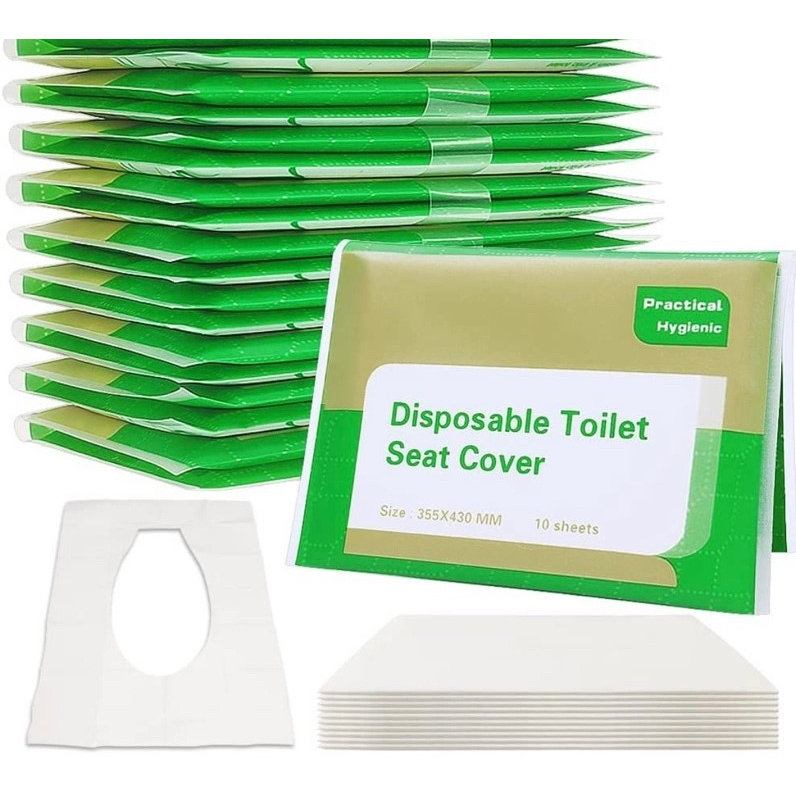 jack 10pcs/sheets Flushable Travel Disposable Toilet Seat Covers for