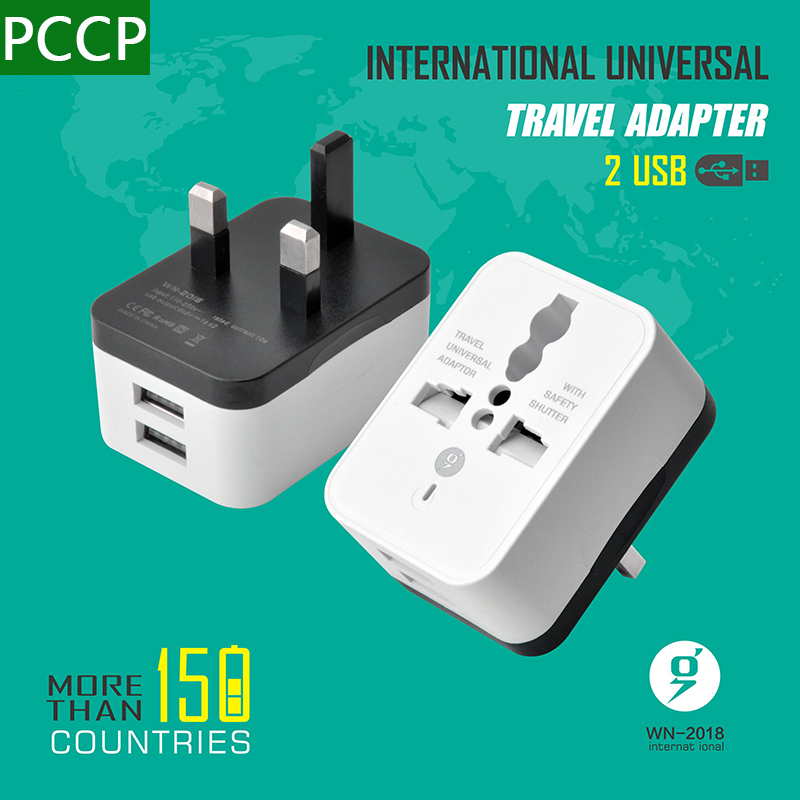 3 pin British standard to multi-country universal socket adapter With ...