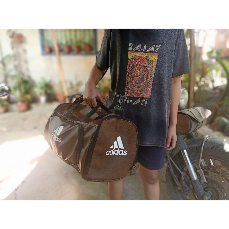 Adidas gym bag brown deals