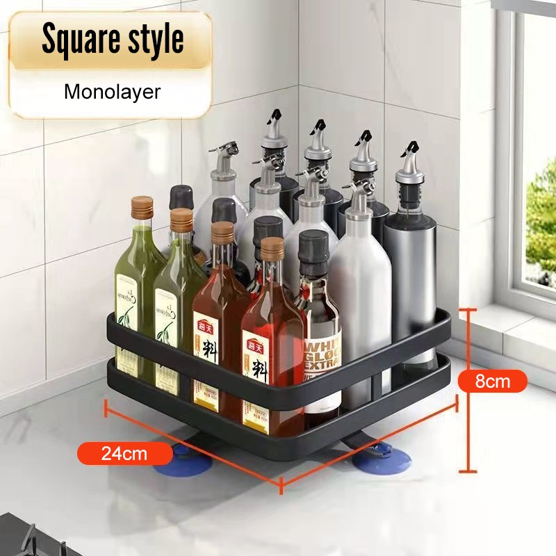 CHIT 1/2/3 Tier 360° Rotating Spice Rack Countertop Swivel Storage ...
