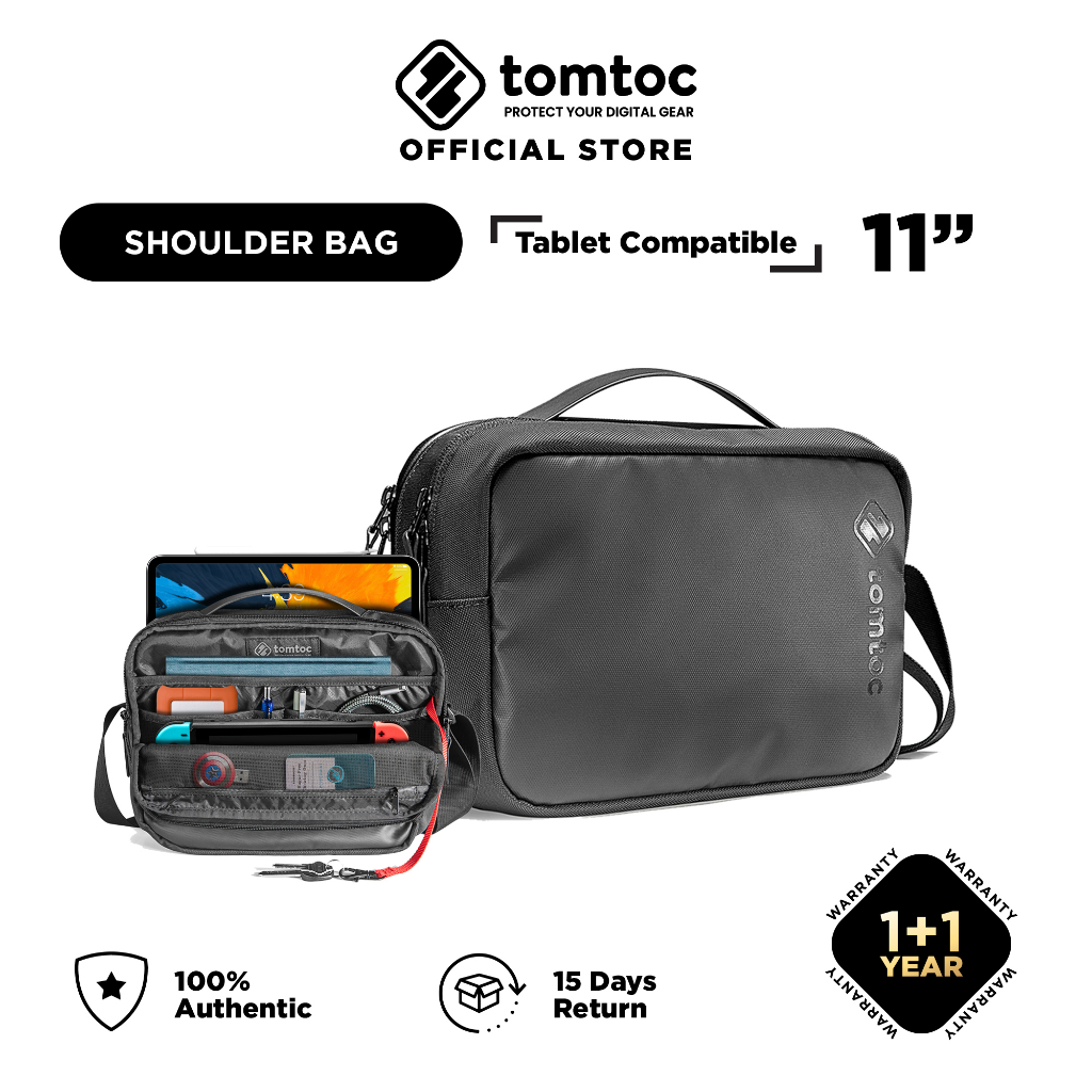 tomtoc 11 Inch Urban Commute Crossbody Shoulder Bag Men iPad 10.2