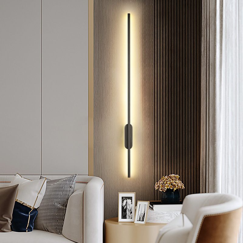 Nordic Long Strip Wall Lamp Night Lights for Bedroom Bedside Lamp Wall ...