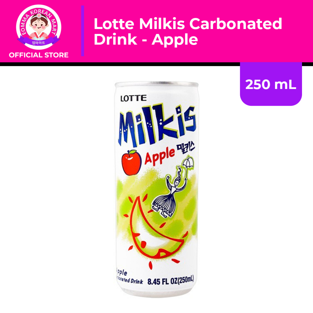 Lotte Milkis Carbonated Drink Milk And Yogurt Melon Apple Peach Banana Strawberry 250