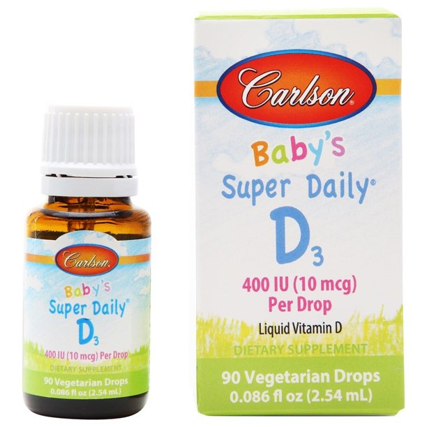 Carlson Baby's Super Daily D3 400 IU 90 drops 0.086 fl oz / 2.54 mL