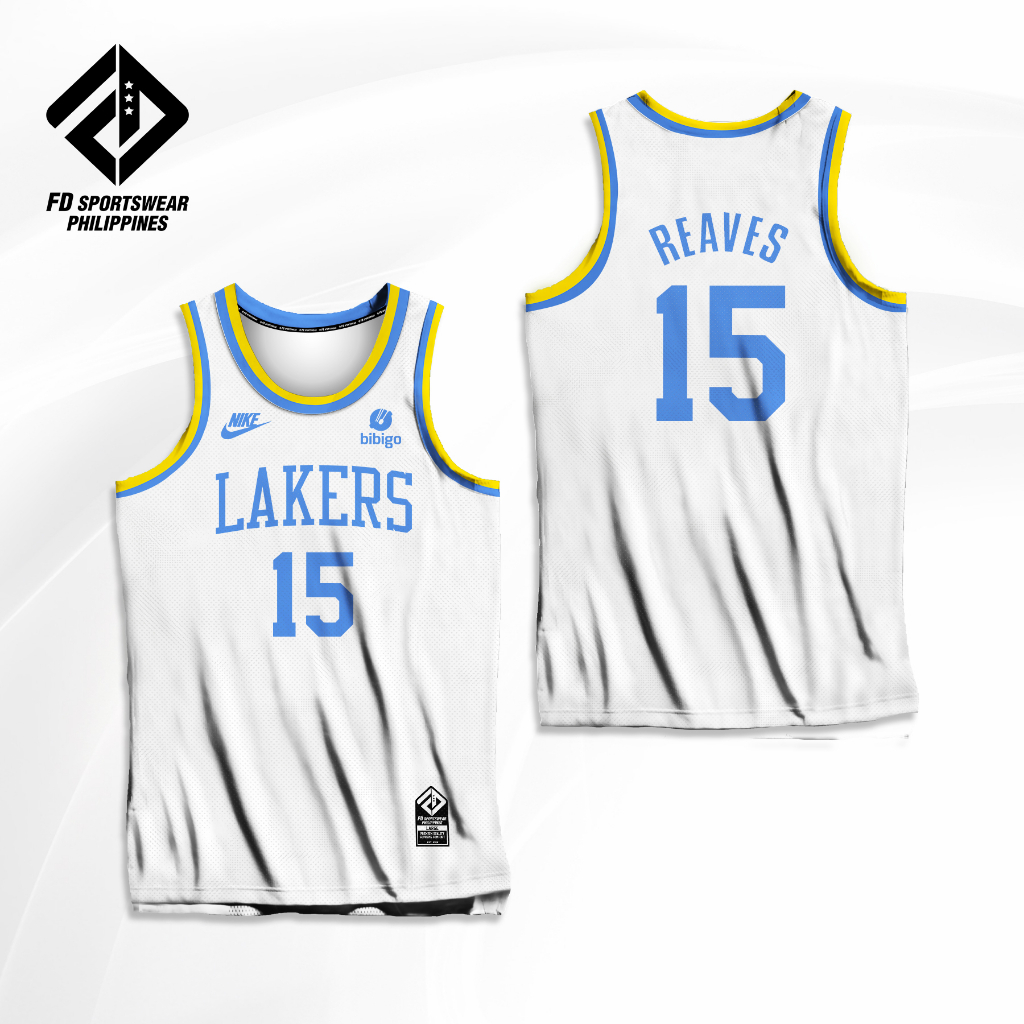 AUSTIN REAVES #15 LOS ANGELES LAKERS BIBIGO FULL SUBLIMATED JERSEY ...