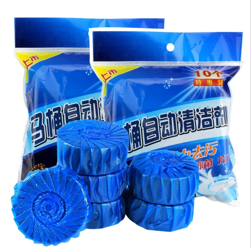 10 PCS / 50 PCS Solid Toilet Cleaner Automatic Blue Ball Cleaning ...