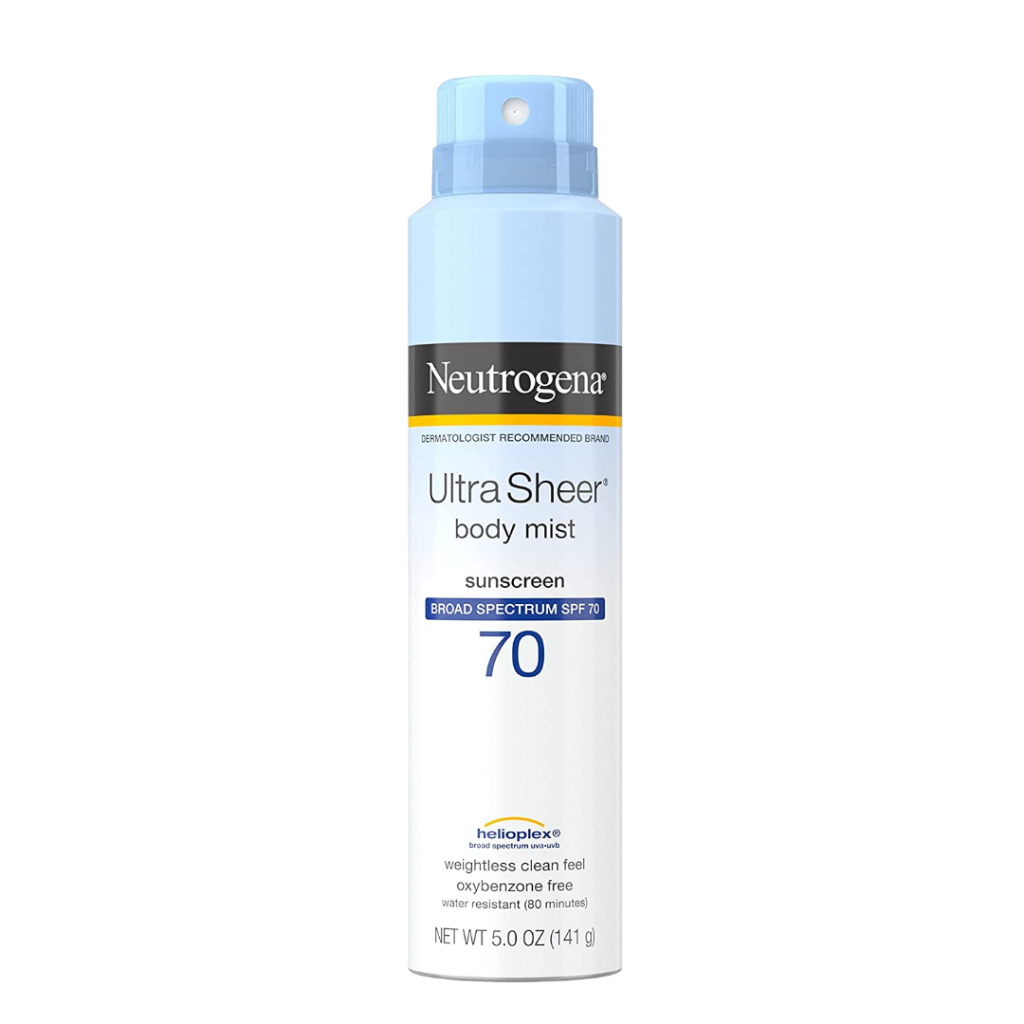 Neutrogena Ultra Sheer Body Mist Sunscreen Broad Spectrum SPF 70, 5 oz