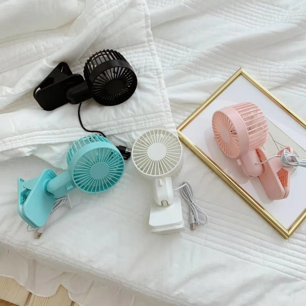 Desktop mini fan, double leaf mini clip fan, USB socket | Shopee ...