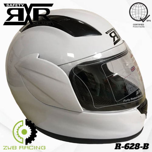 ZWB RXR R628B Motorcycle Fullface Helmet Medium Size Clear Visor