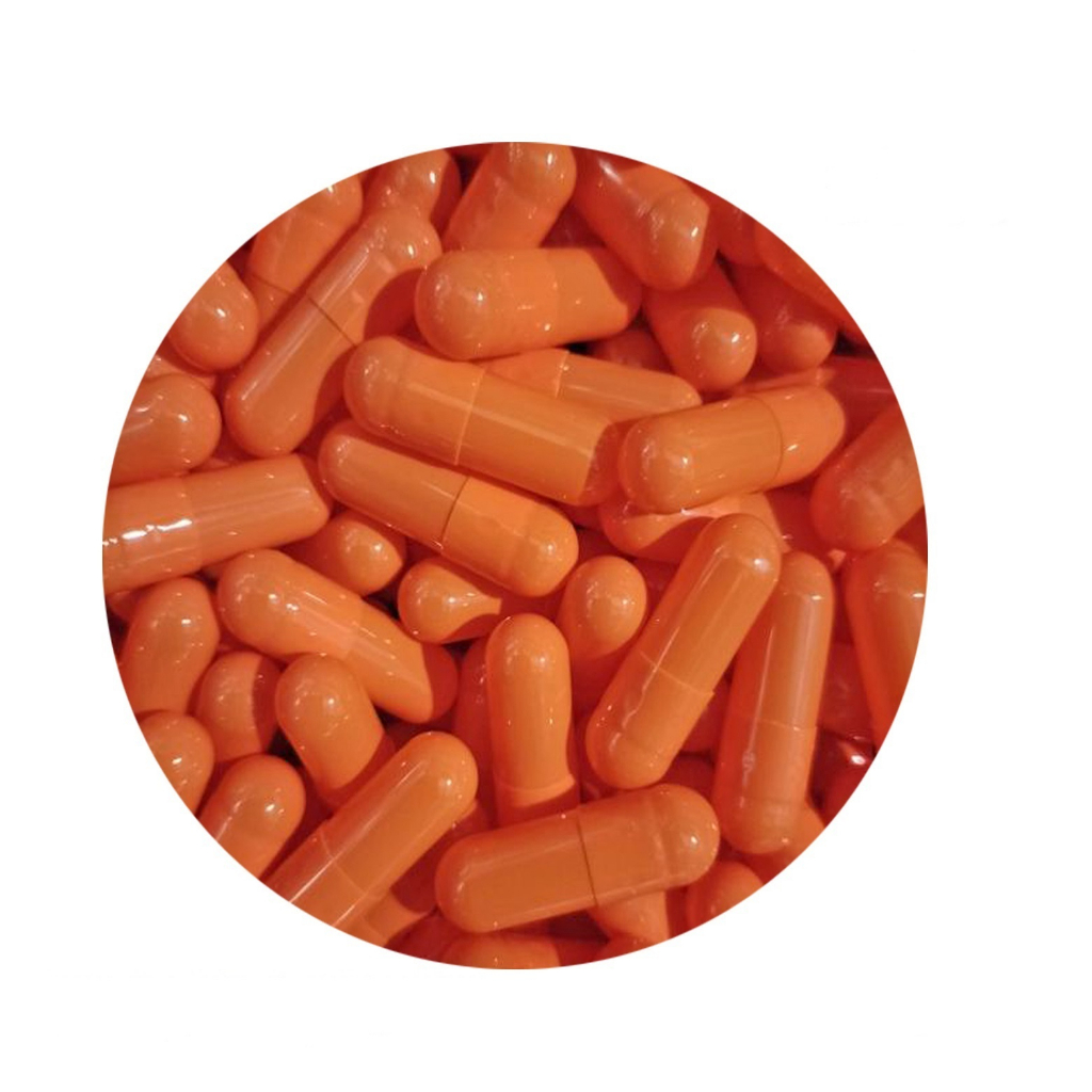 1000pcs Size 0 Medium Orange OSPA High Quality Empty Gelatin Capsule