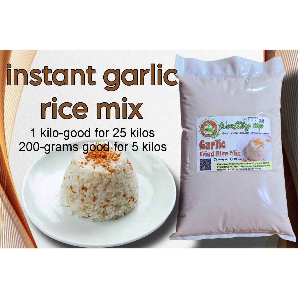 INSTANT GARLIC FRIED RICE MIX 200 GRAMS | Shopee Philippines