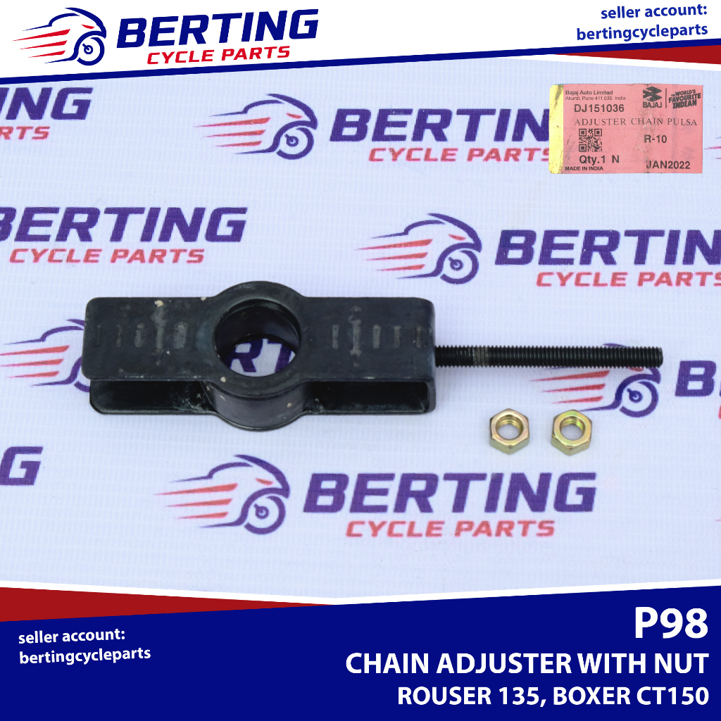 CHAIN ADJUSTER WITH NUT Rouser NS125 FI 135 Boxer CT150 Genuine