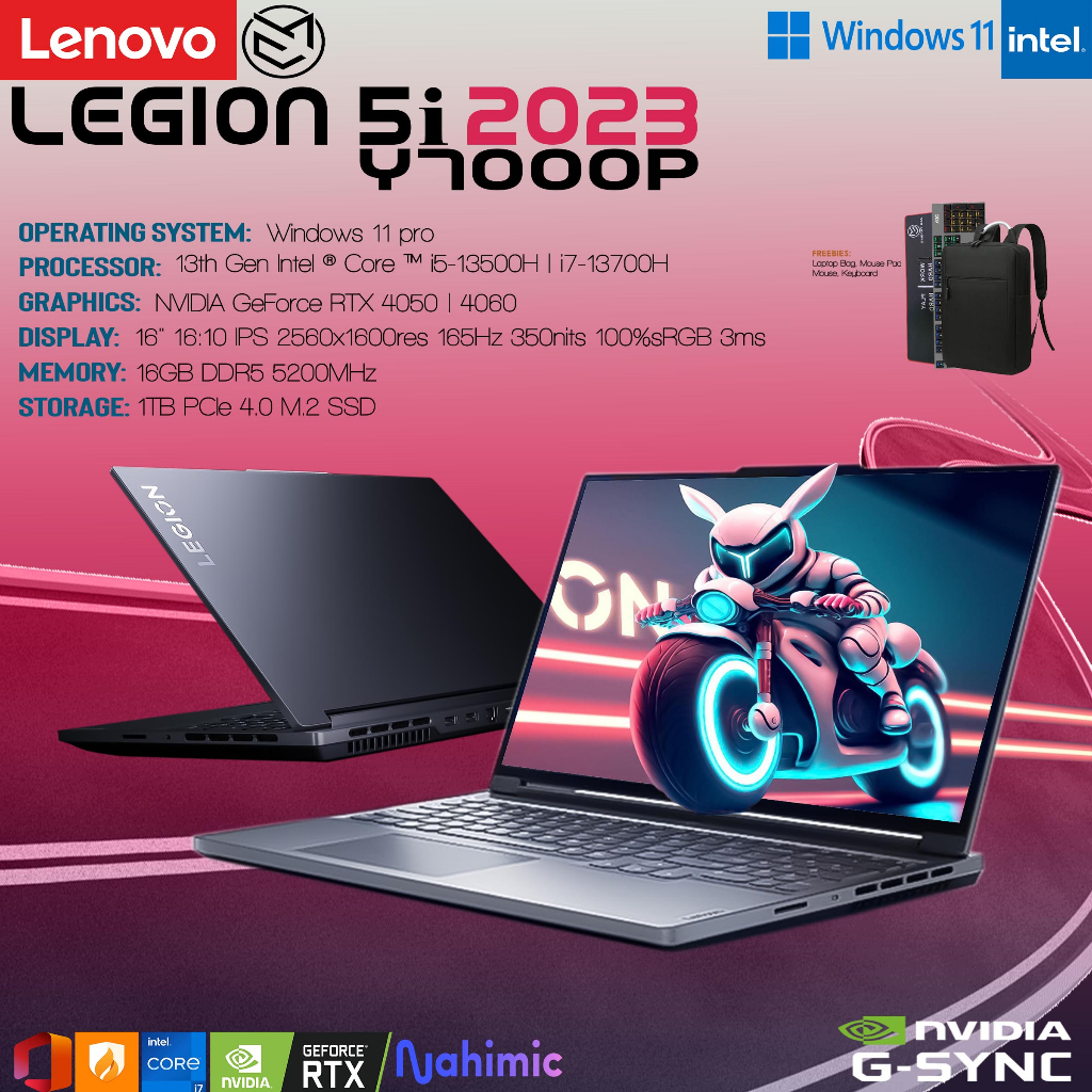 Lenovo Legion 5i Y7000P 2023 Model I5-13500H RTX 4050 | I7-13700H RTX ...