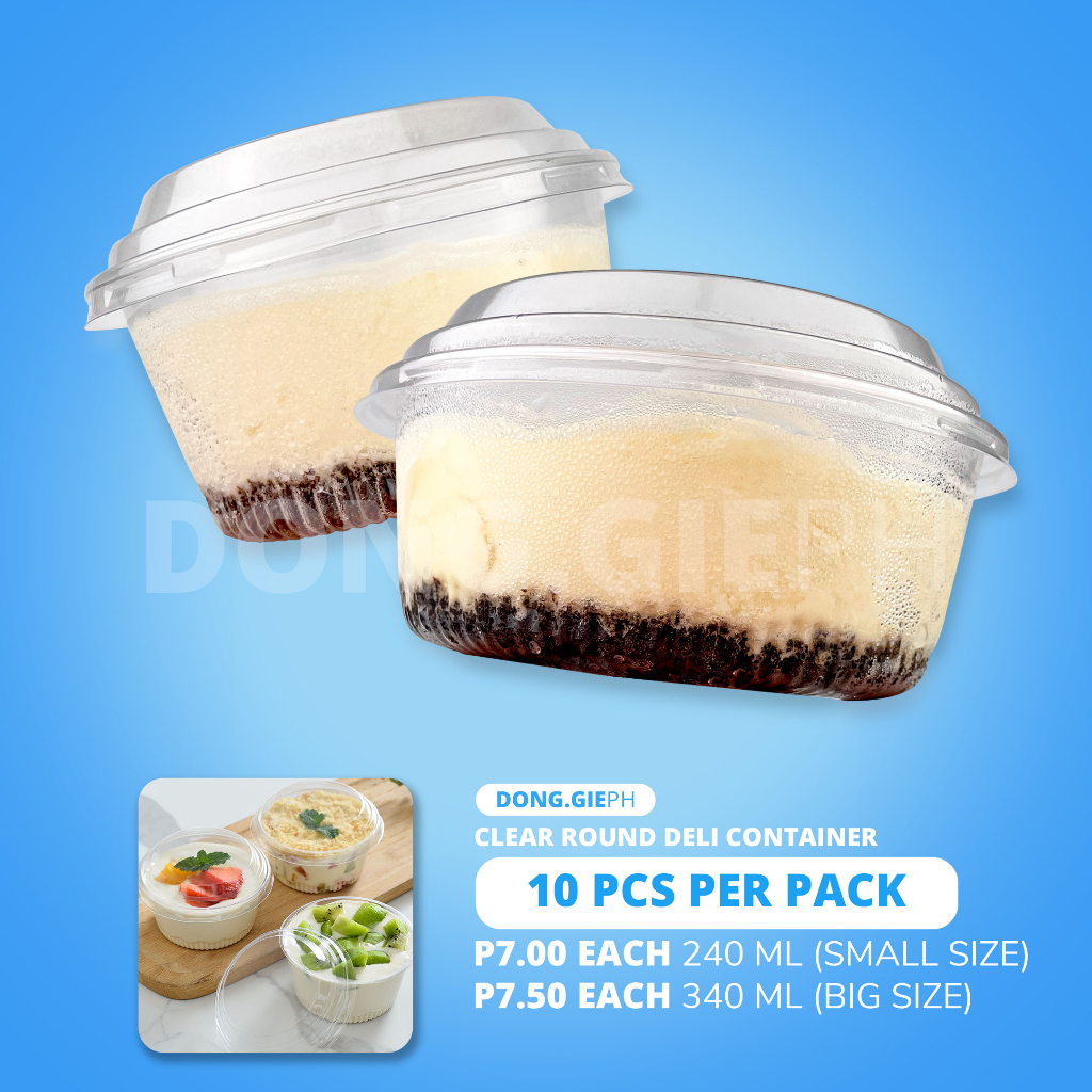 [50 PCS] Round Deli Container for Desserts (Mousse Container) | Shopee ...