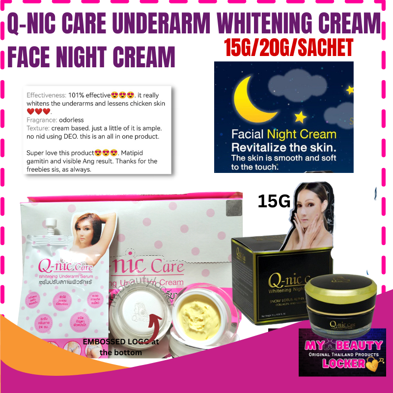 Qnic Care Underarm Whitening Cream 15grams Original from Thailand Best Seller ko Shopee