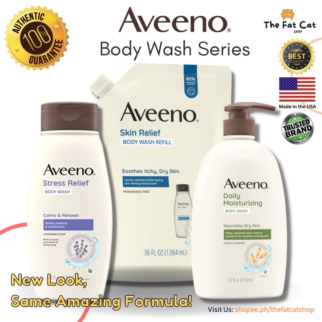 Aveeno Body Wash Skin Relief / Stress Relief / Daily Moisturizing for