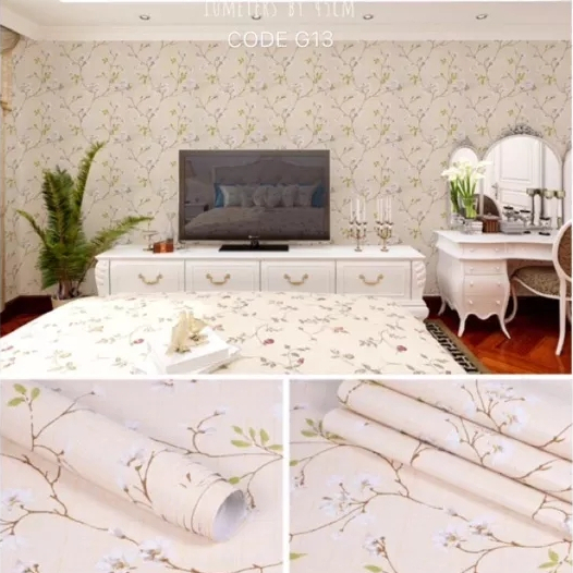 Aceking Wallpaper Sakura Theme Wall Sticker Pvc Waterproof Homedecor 