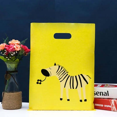 Yellow Zebra Printed High Quality Plastic Bags Shopping Bag Souvenir ...