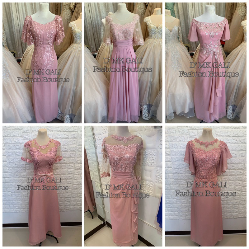Mother Gown/Sponsor Gown (Color Blush pink) Shopee Philippines