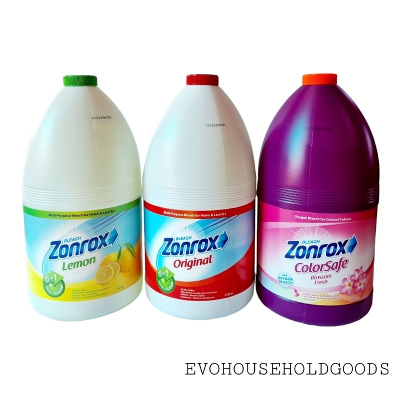 Zonrox Bleach Color Safe/ Floral/ Lemon/ Original (3785mL) Shopee