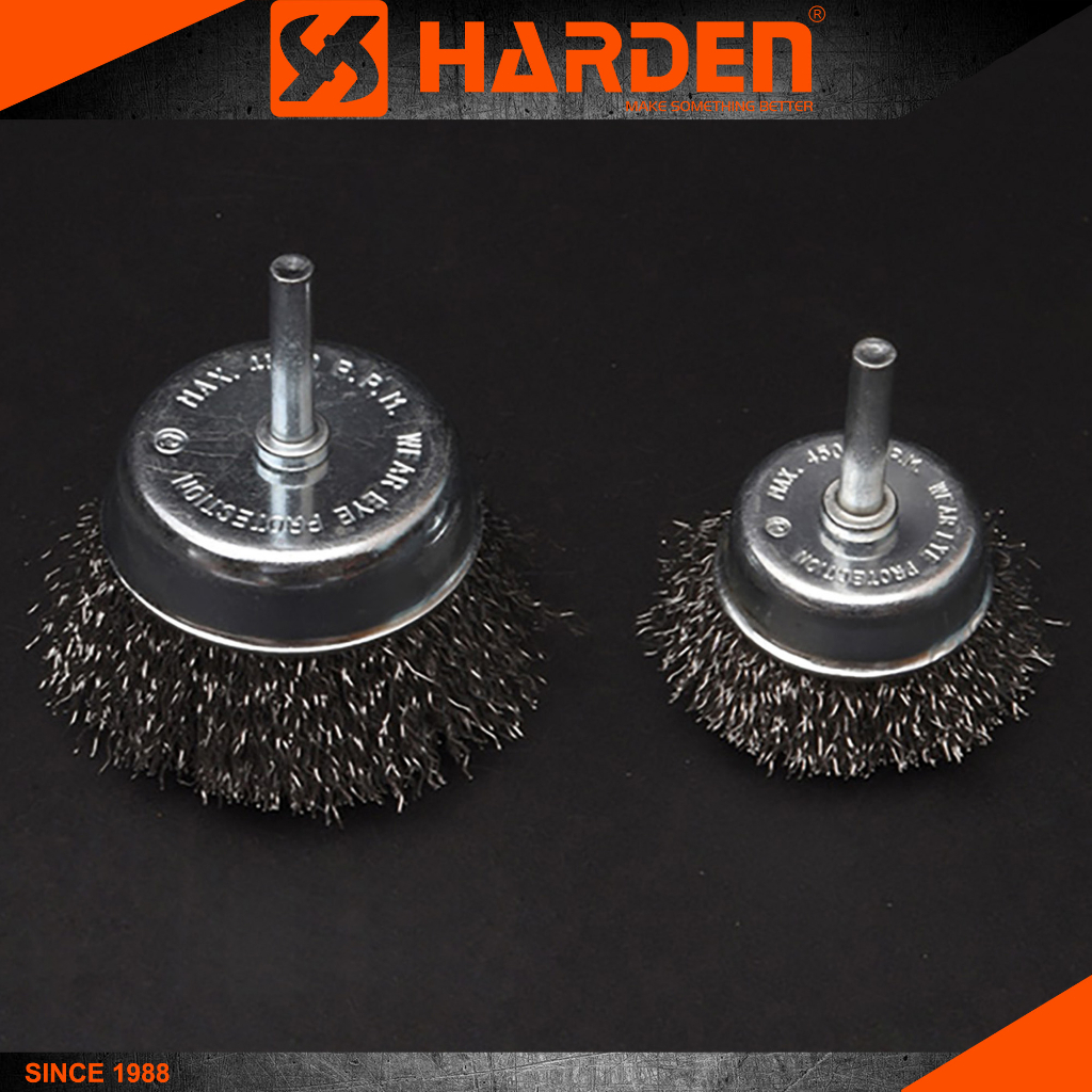 HARDEN 50,75mm Cup Brush With Shank hand tool 50mm 75mm Crimped wire brush wire cup brush