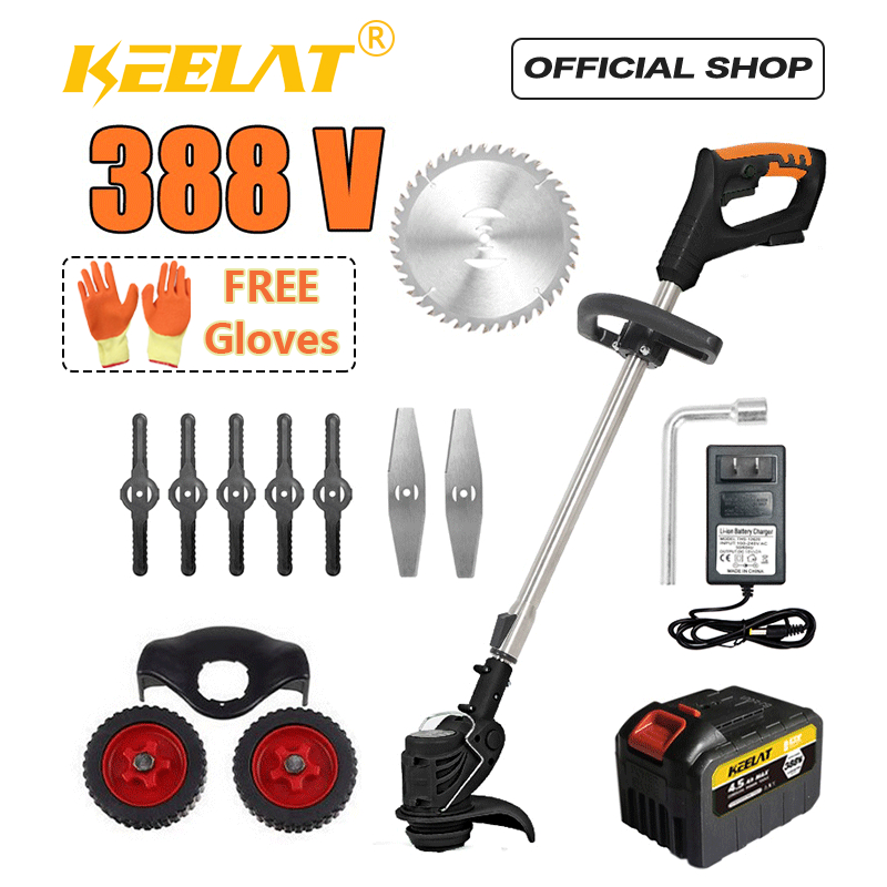 KEELAT KLMD001 Mesin Rumput Grass Cutter Cordless Electric Grass Makita  Battery Trimmer Lawn Mower