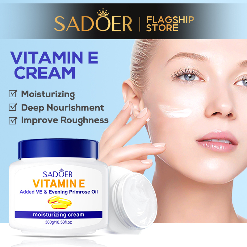SADOER Vitamin E moisturizing cream 300ml. AUTHENTIC VITAMIN E CREAM