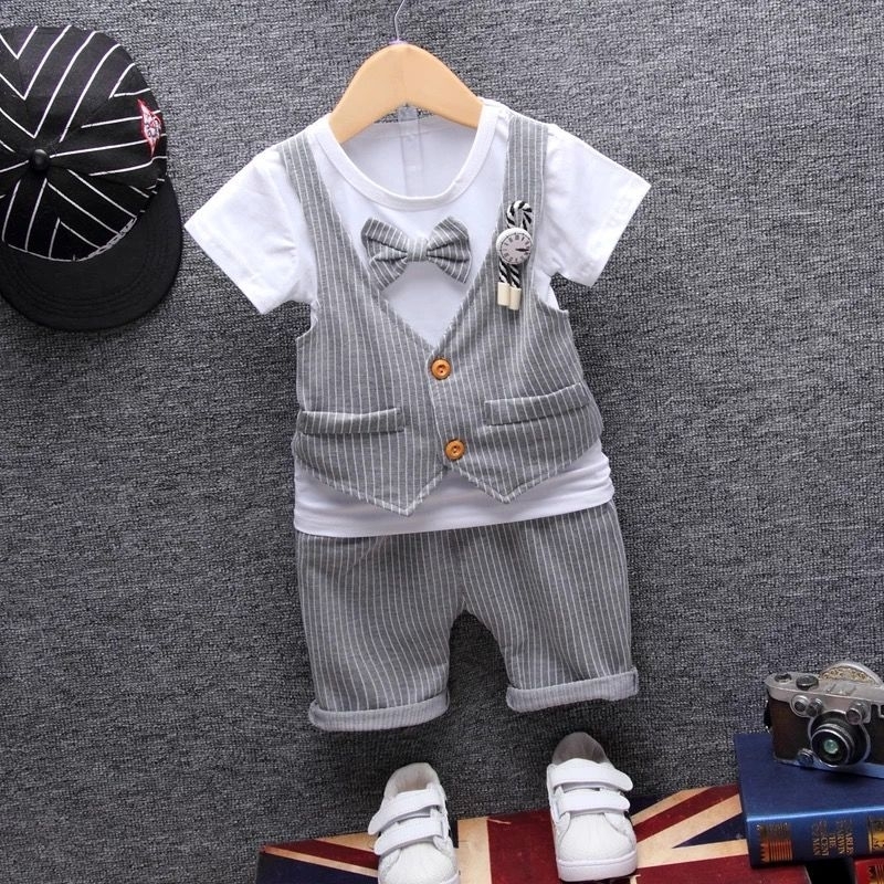 Gentlemen Terno set for baby boys 0-5yrs | Shopee Philippines