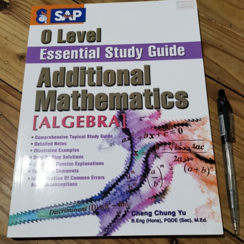 ALGEBRA - SAP 0 Level Essential Study Guide Additional Mathematics ...